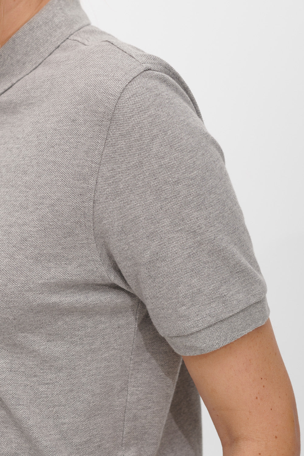 The Unisex Polo Shirt - Grey Melange - Image 4