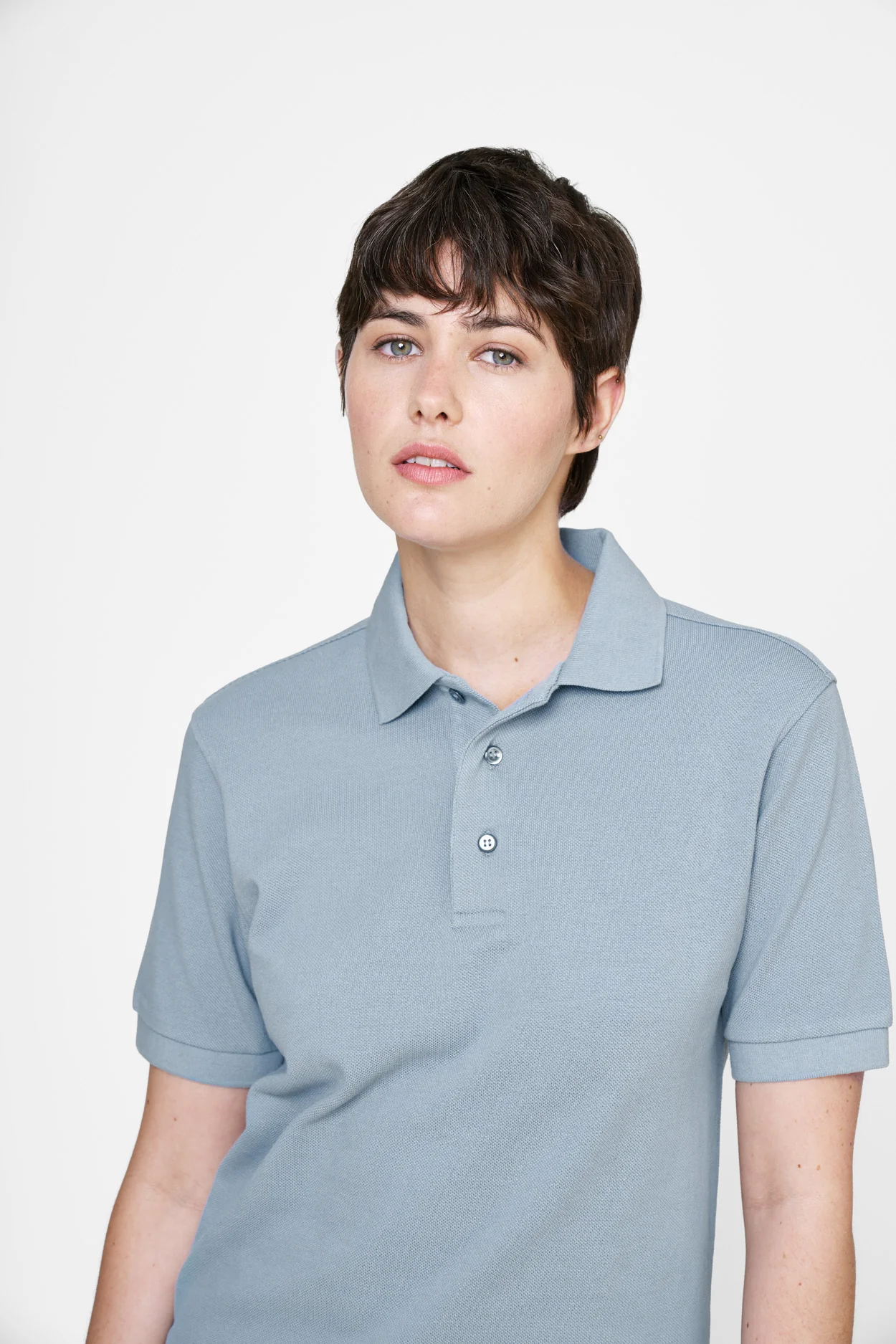 The Unisex Polo Shirt - Light Blue - Image 4