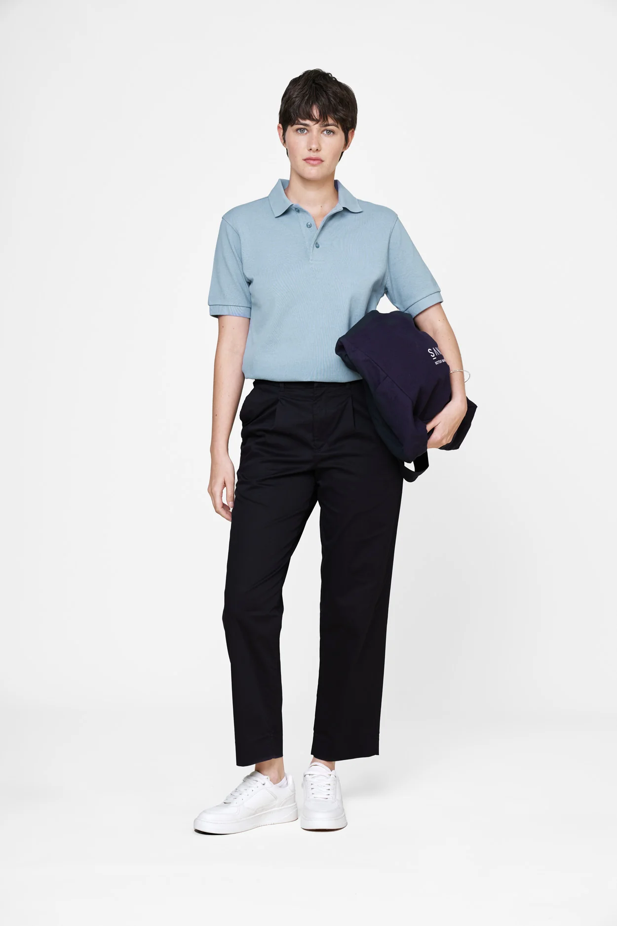 The Unisex Polo Shirt - Light Blue - Image 5