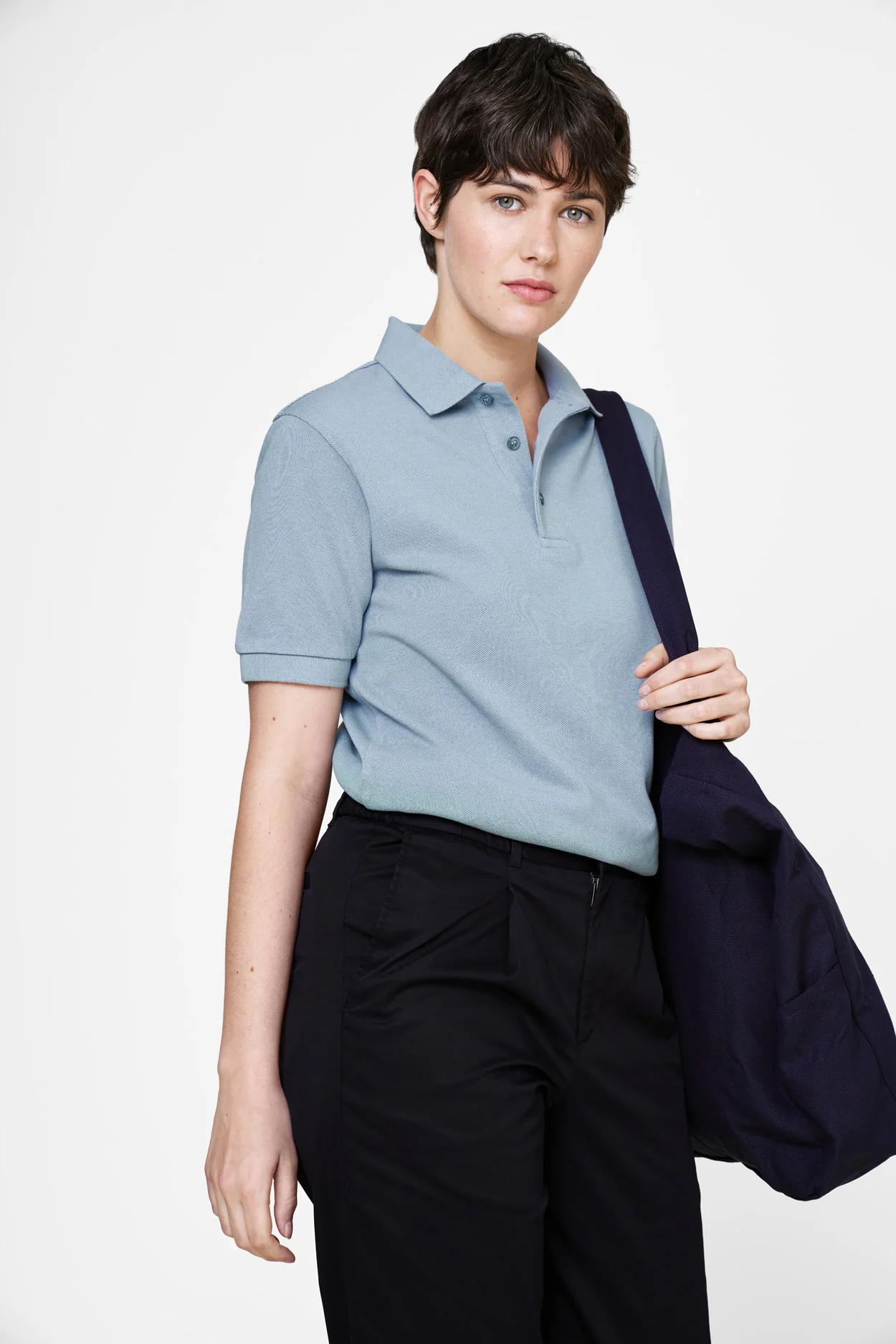 The Unisex Polo Shirt - Light Blue - Image 7