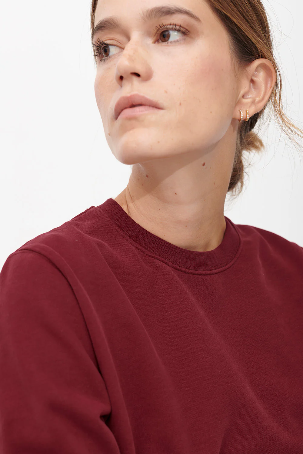 The Unisex Sweatshirt - Dark Red - Image 5
