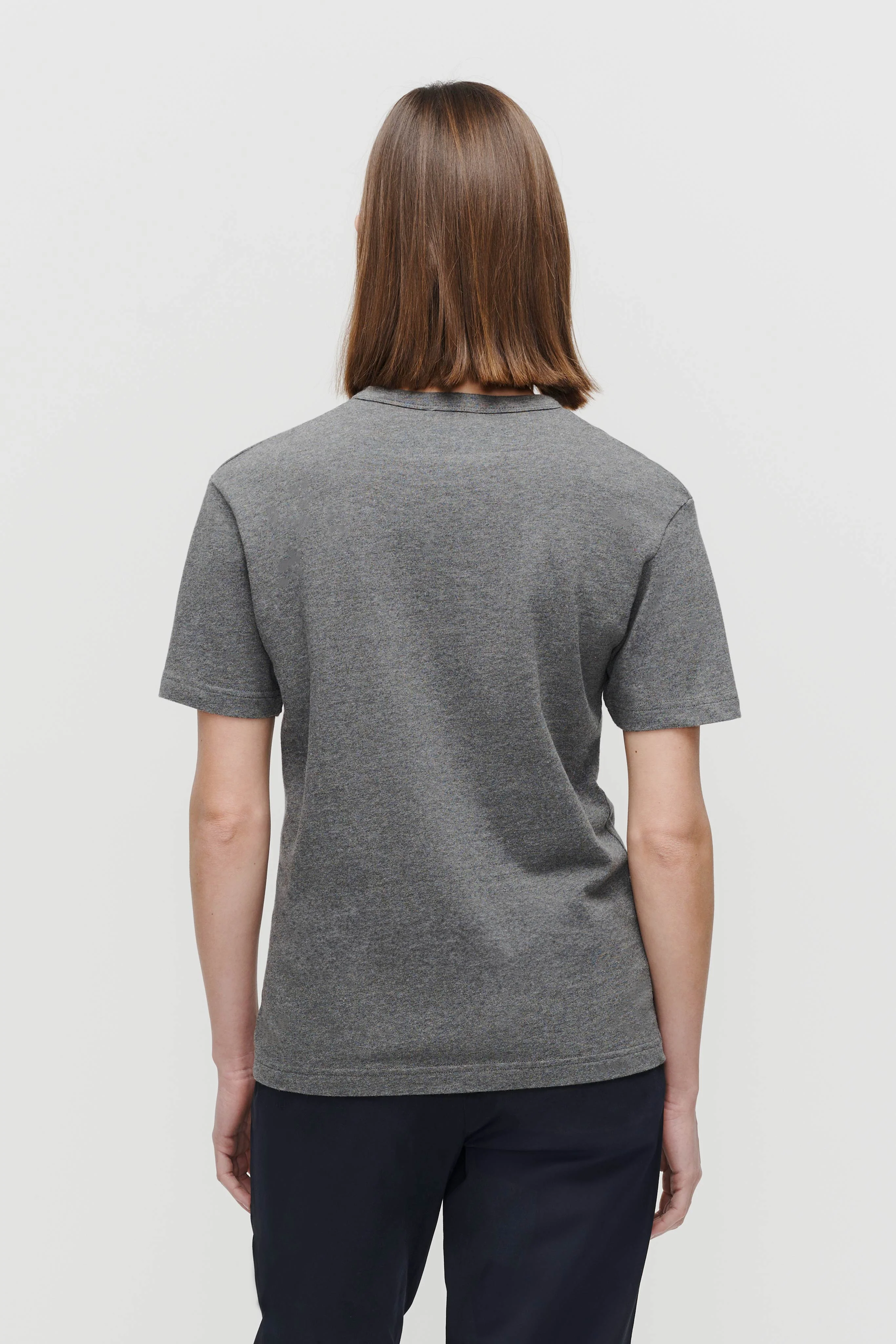 The Heavyweight Unisex T-Shirt - Dark Grey Melange - Image 3