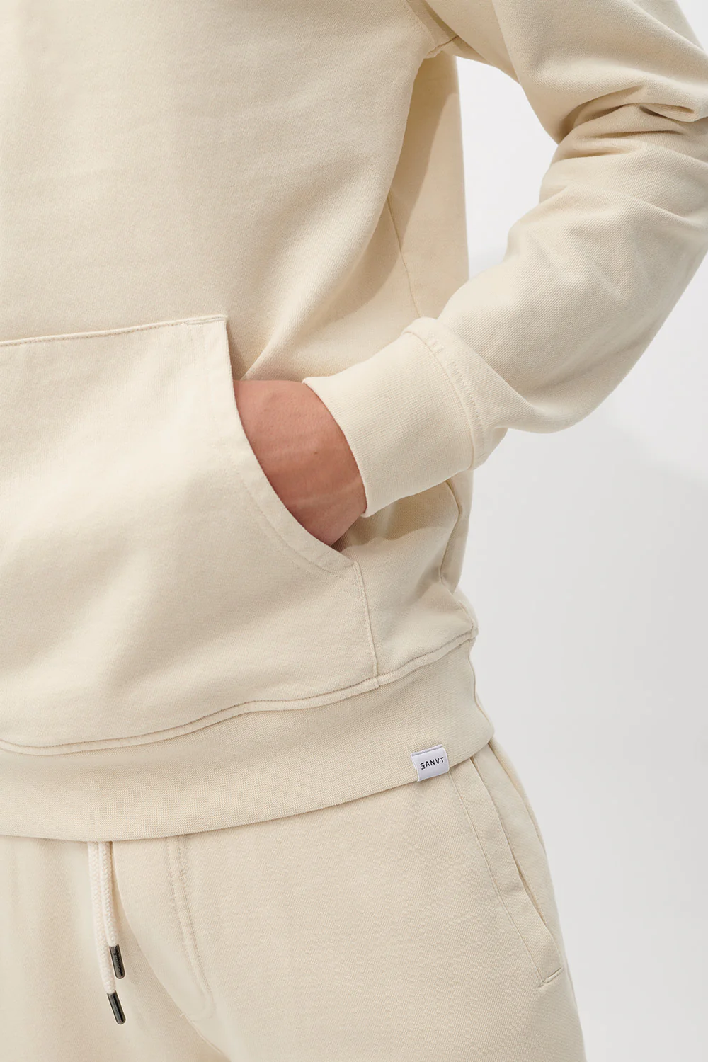 The Hooded Sweatshirt - Beige - Image 4