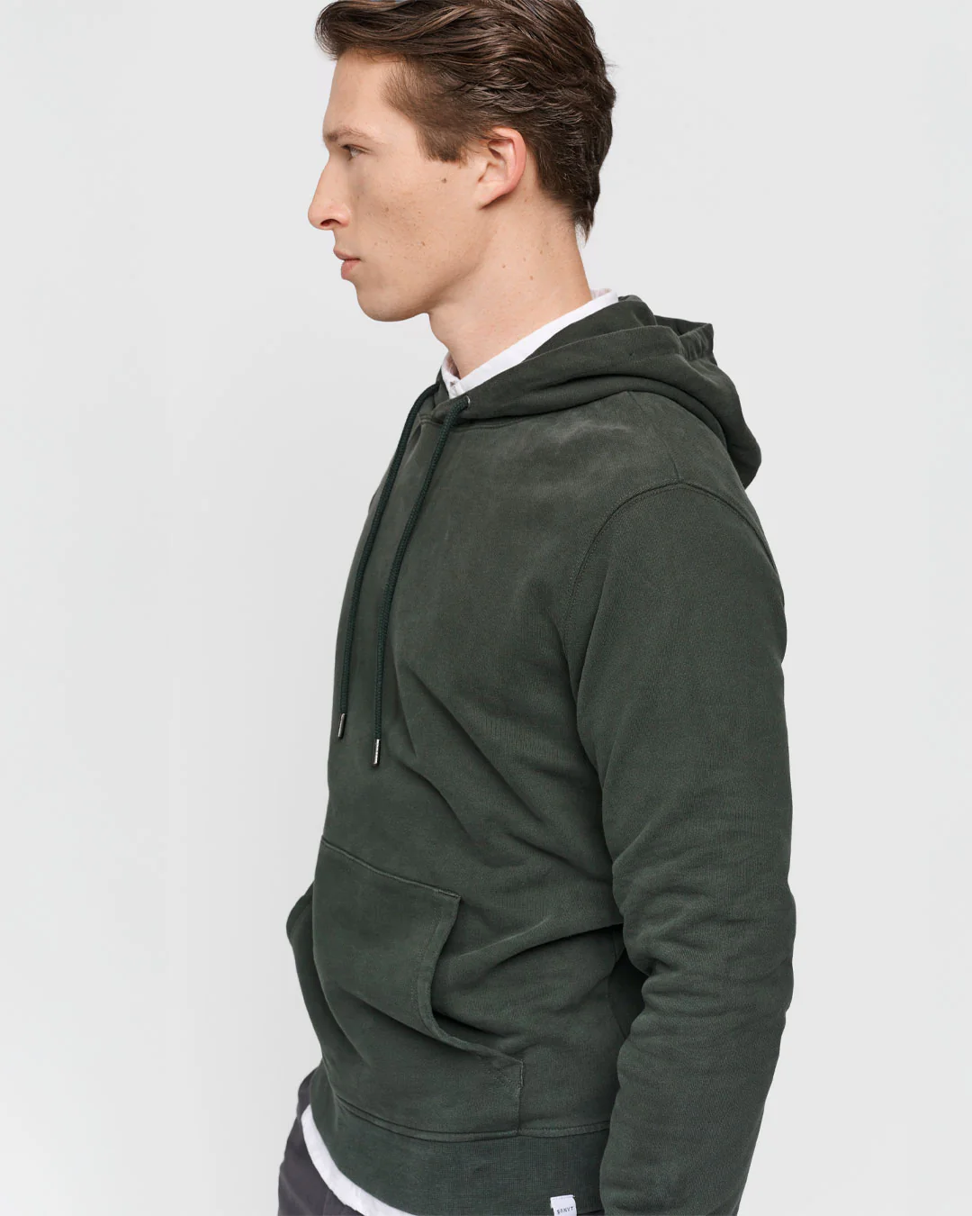 The Hooded Sweatshirt - Dark Green - Image 5