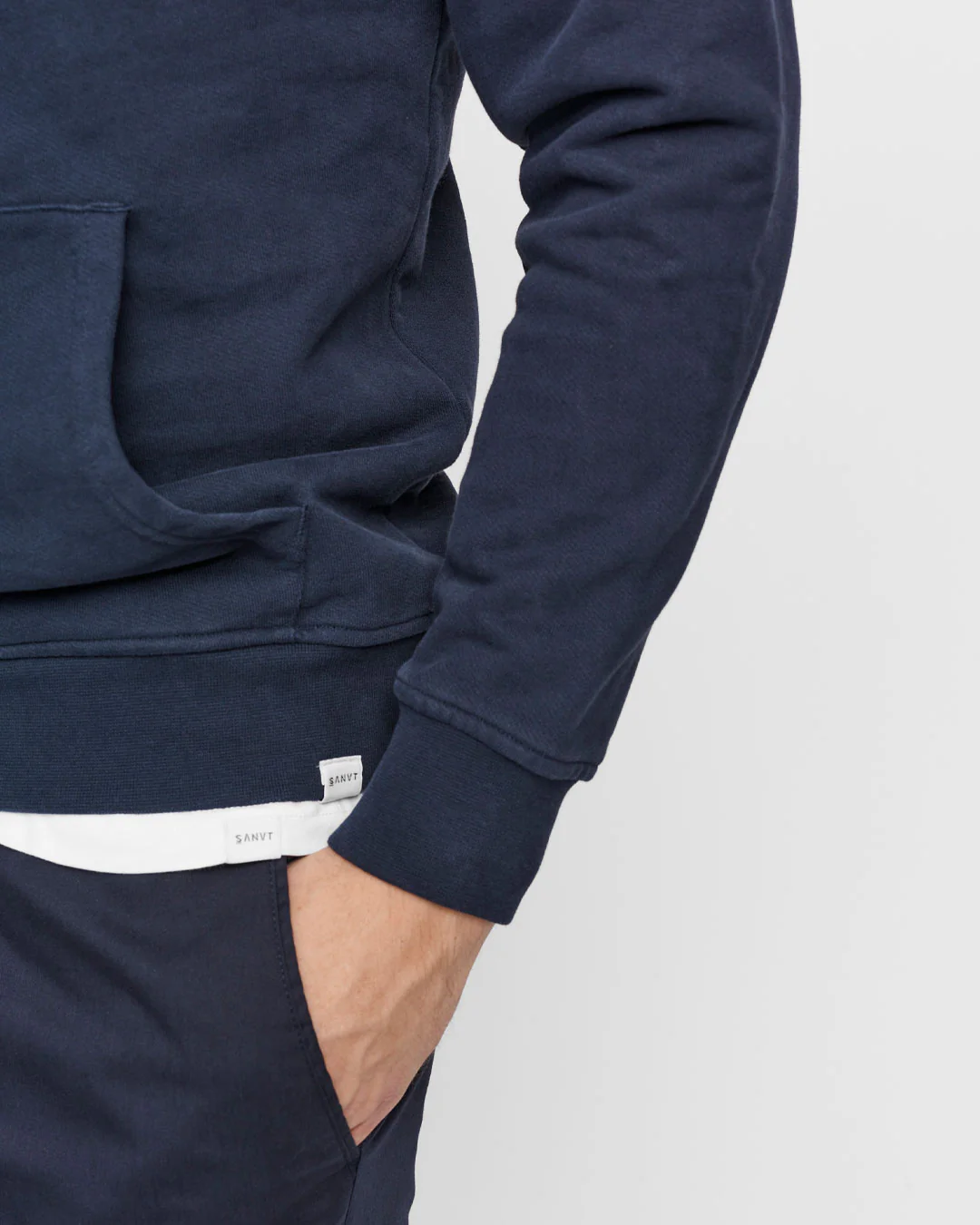The Hooded Sweatshirt - Navy - Image 4