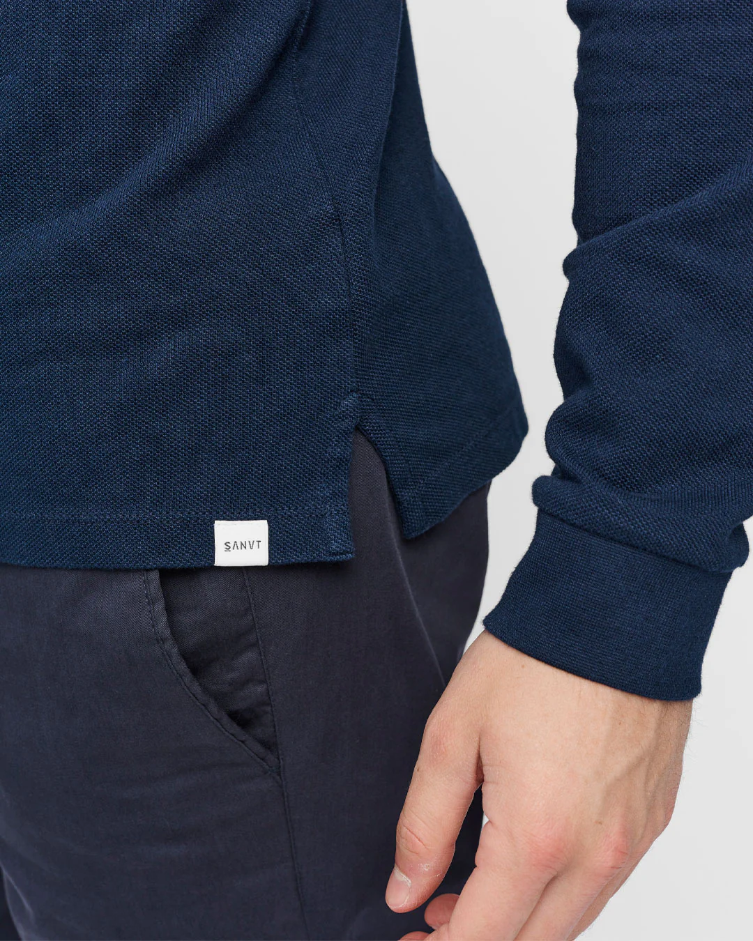 The Longsleeve Polo Shirt - Navy - Image 6