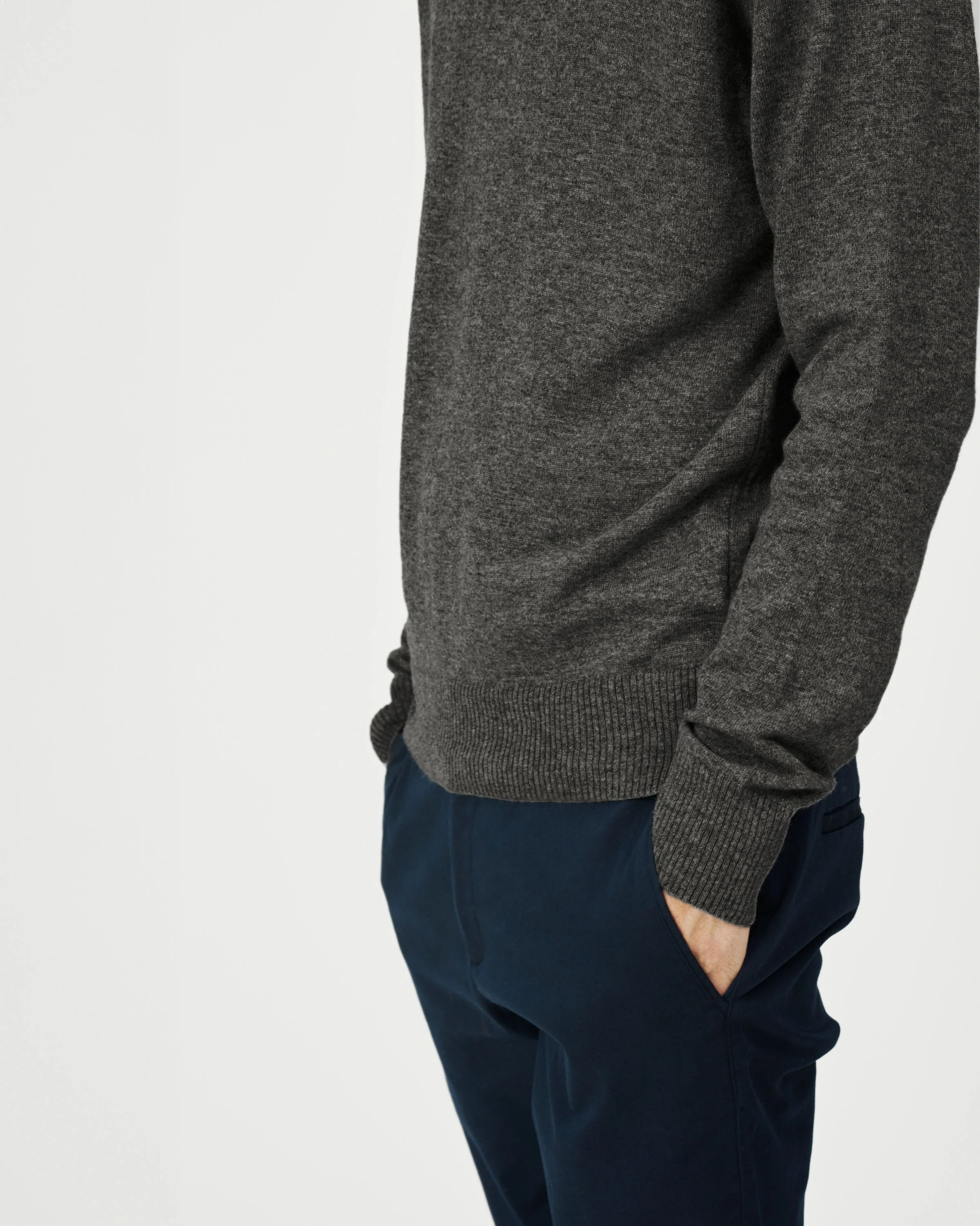 The Merino Roll Neck - Grey - Image 5