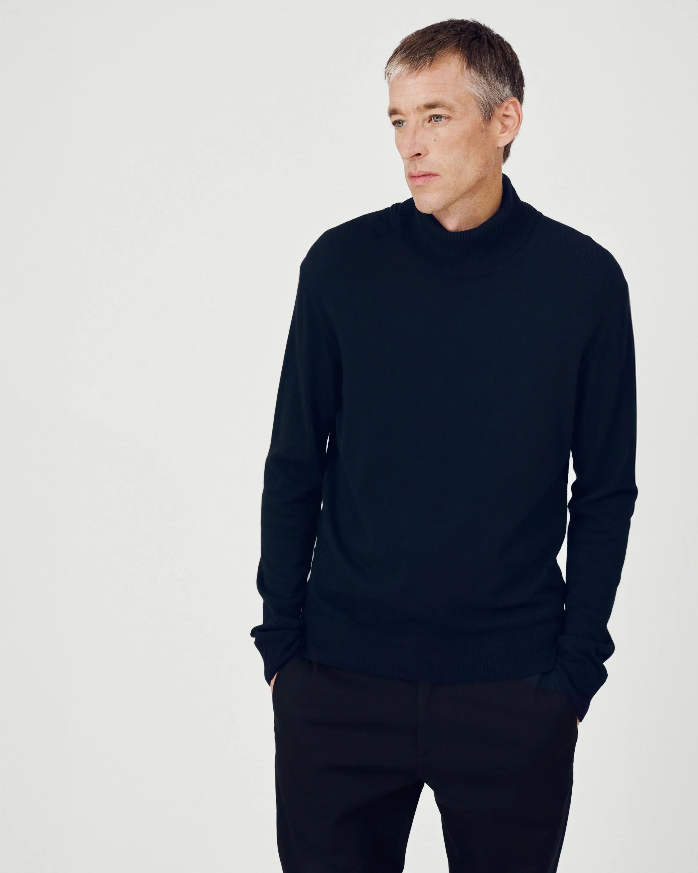 The Merino Roll Neck - Navy - Image 4