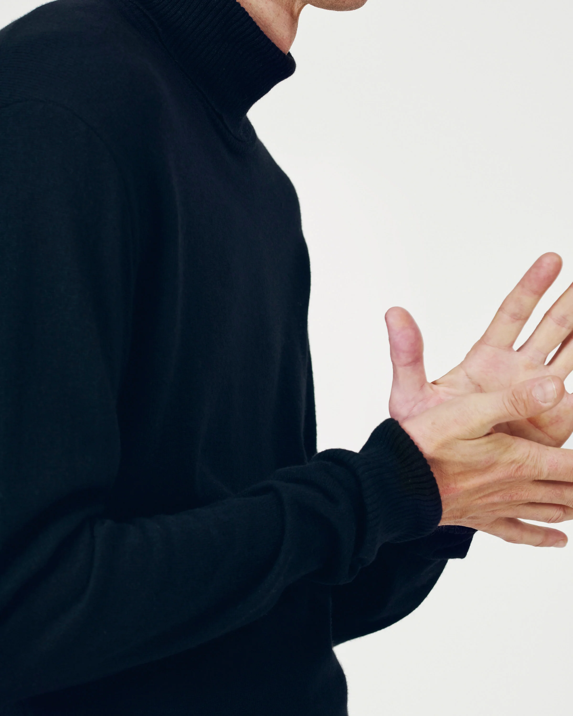 The Merino Roll Neck - Navy - Image 5
