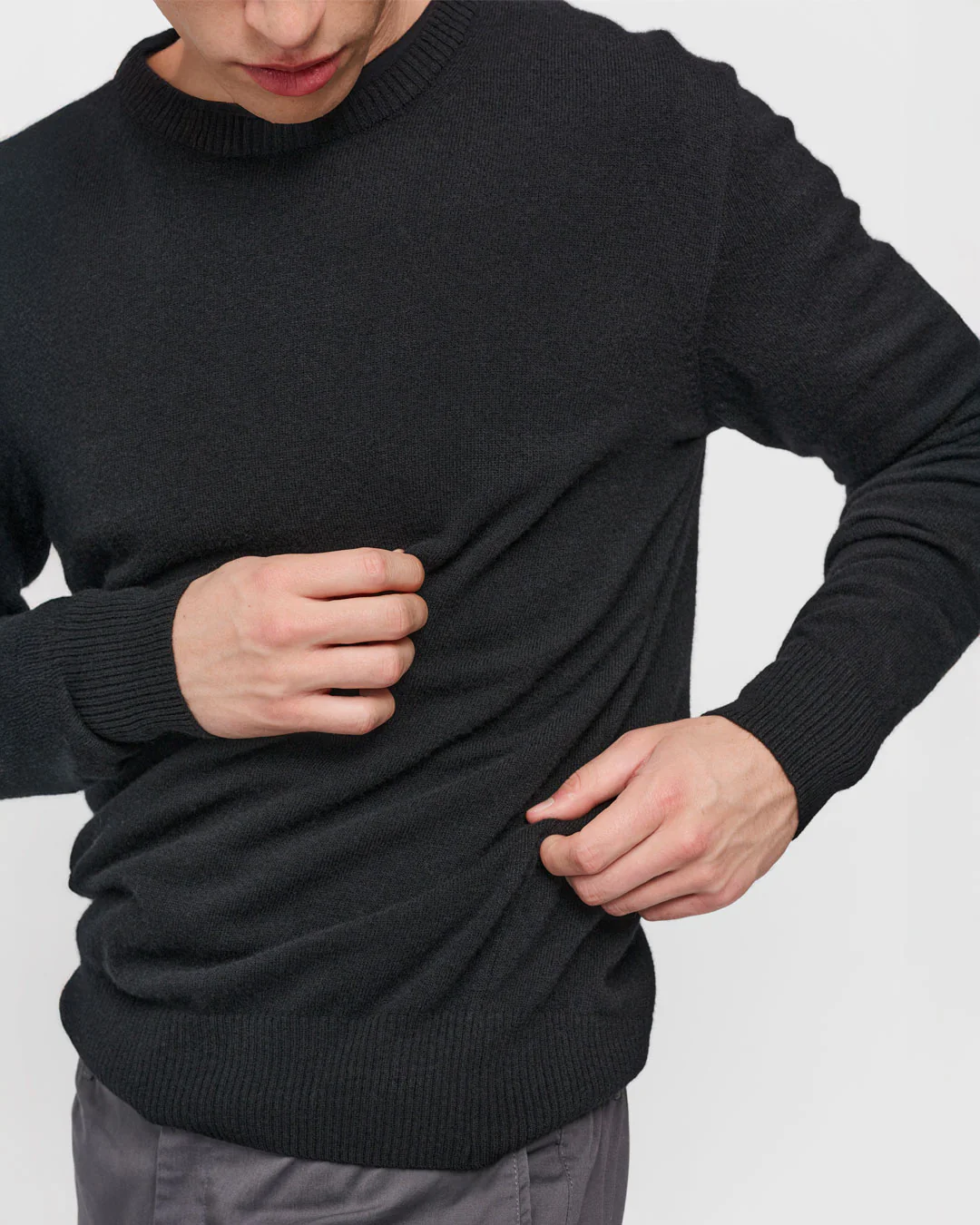 The Merino Sweater - Black - Image 3