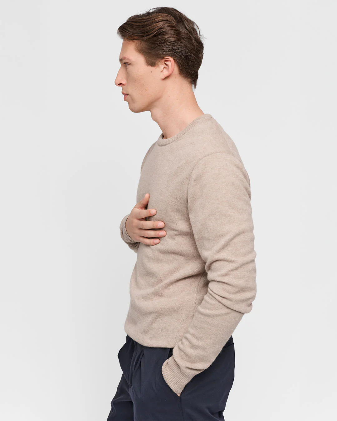 The Merino Sweater - Dark Beige - Image 5