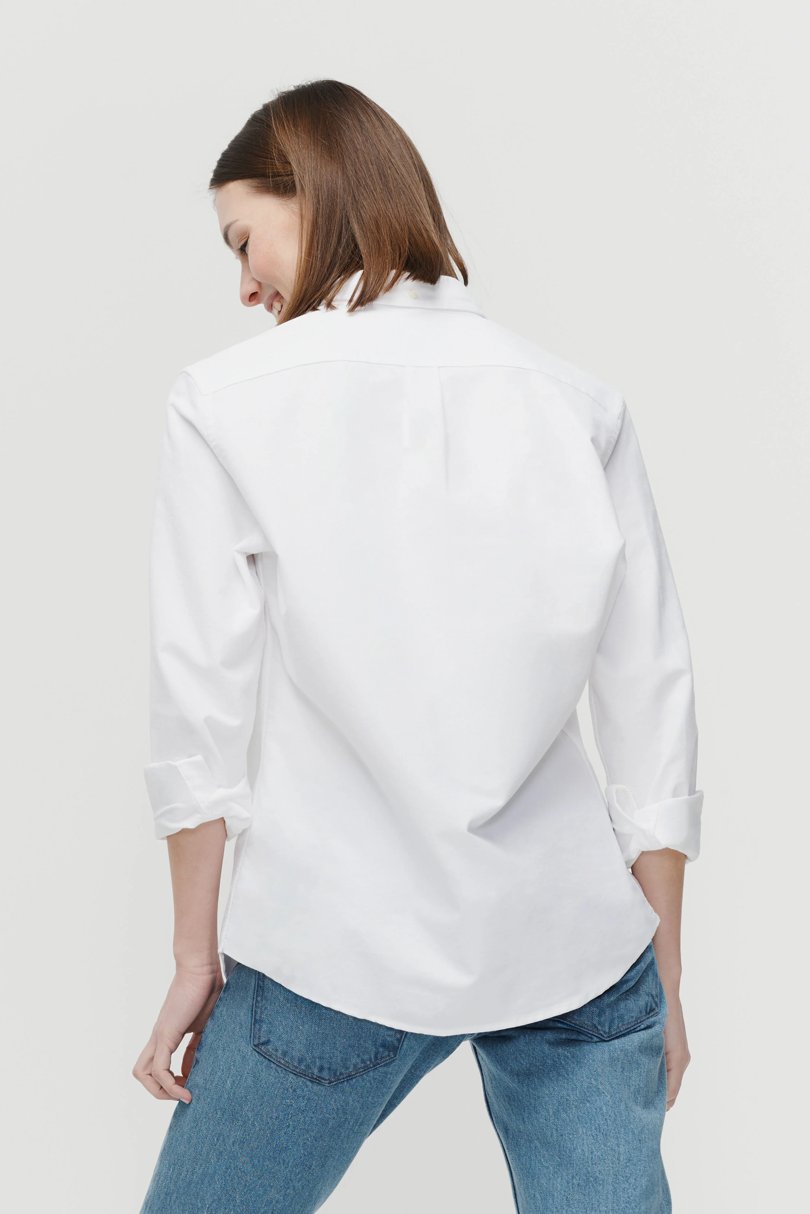 The Oversized Oxford Shirt - White - Image 3
