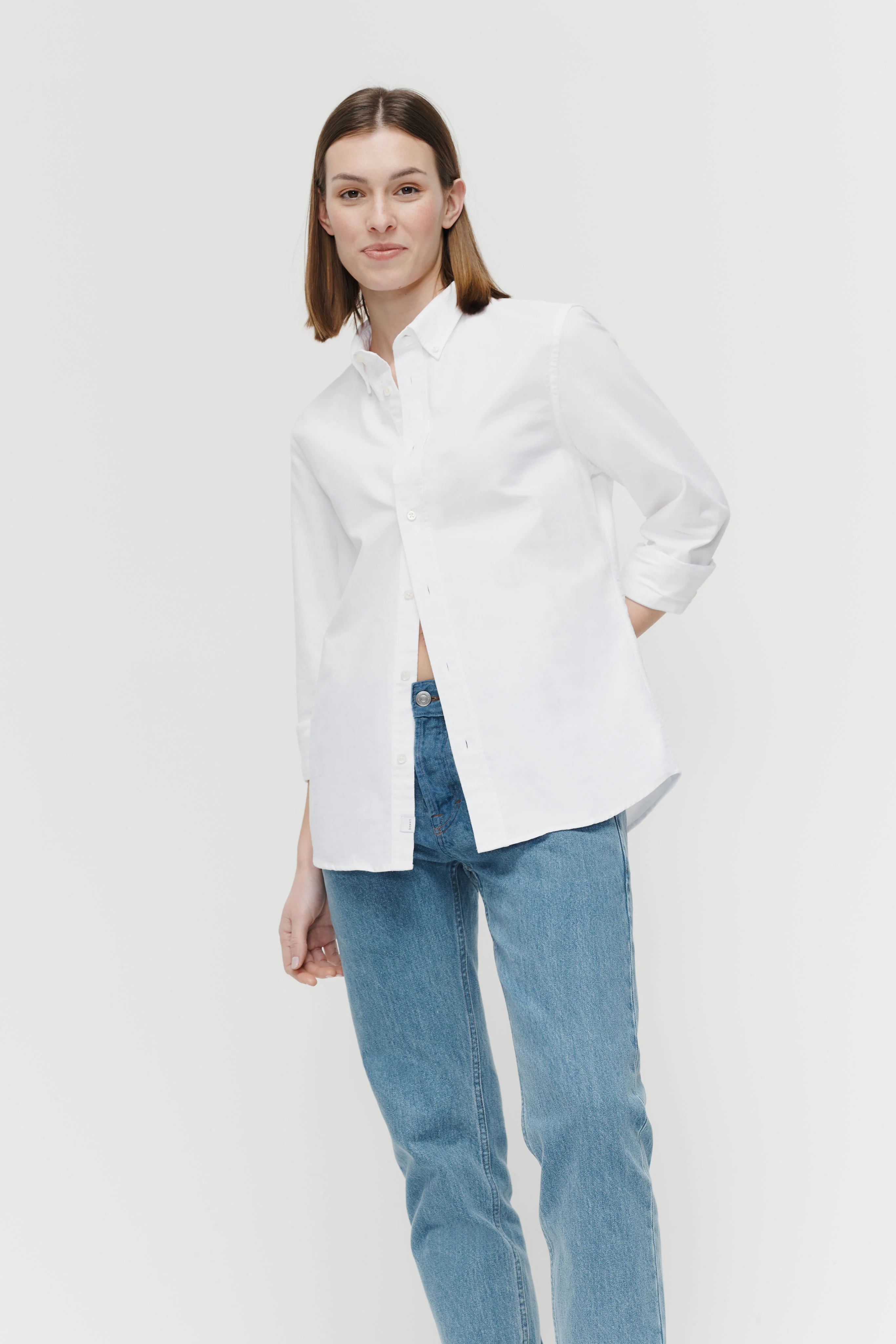 The Oversized Oxford Shirt - White - Image 6