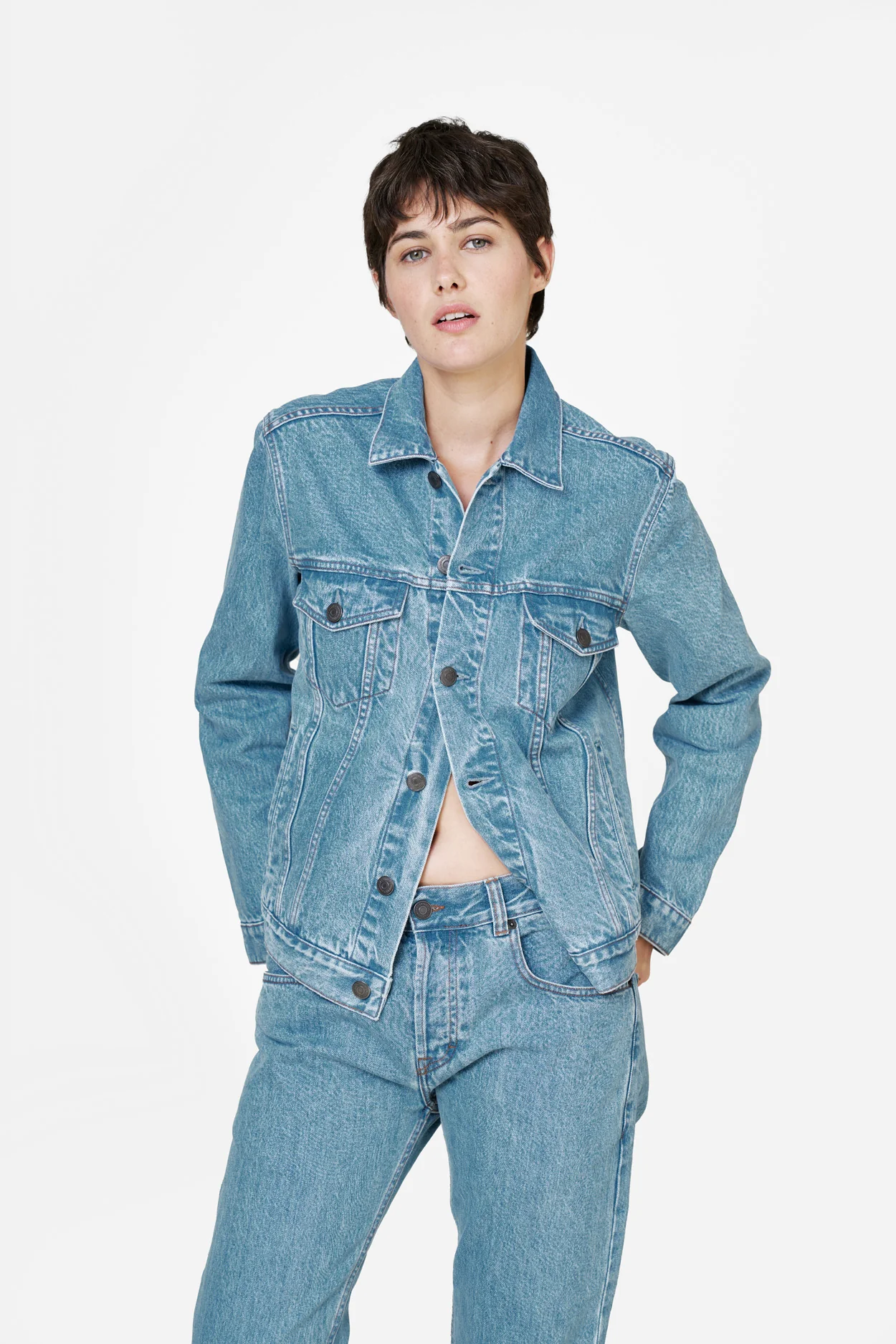 The Unisex Denim Jacket - Light Blue - Image 6