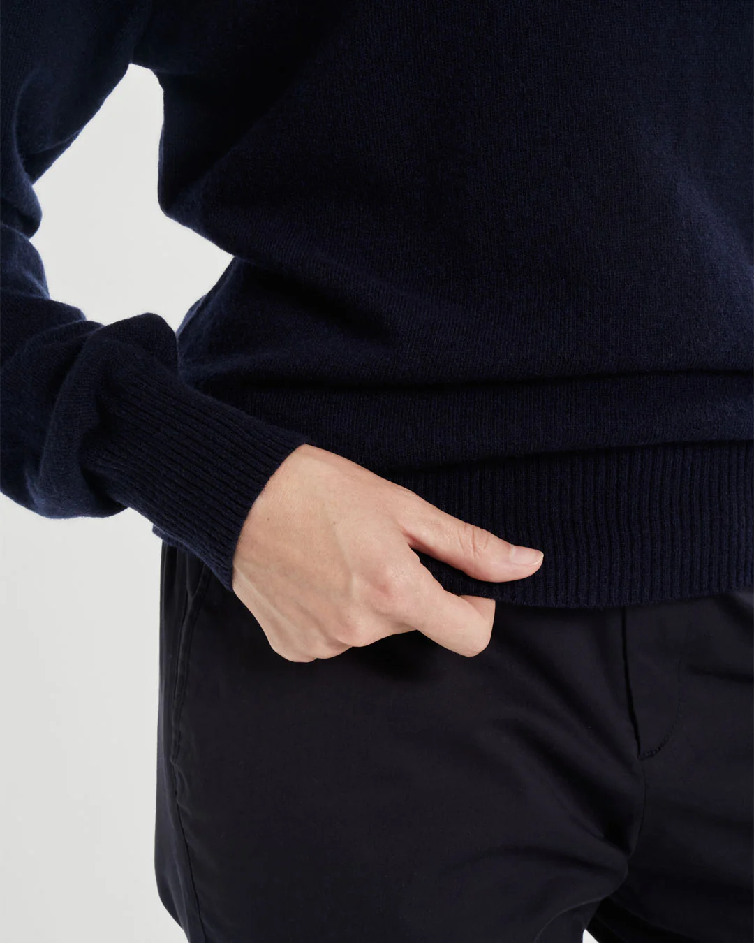 The Unisex Merino Roll Neck - Navy - Image 3