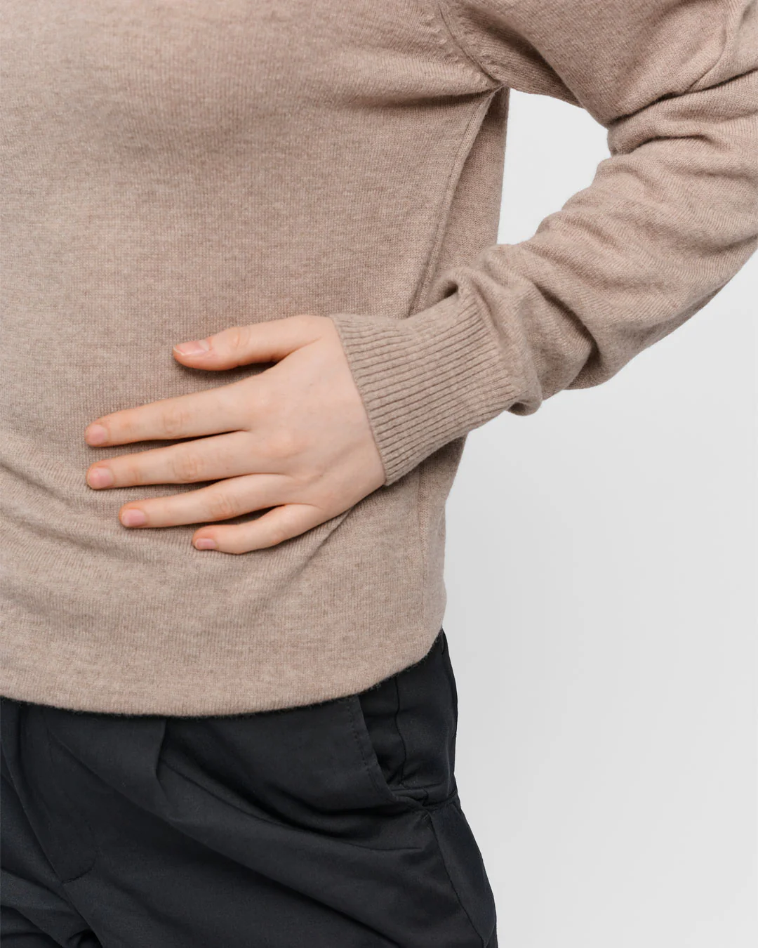 The Unisex Merino Sweater - Dark Beige - Image 3