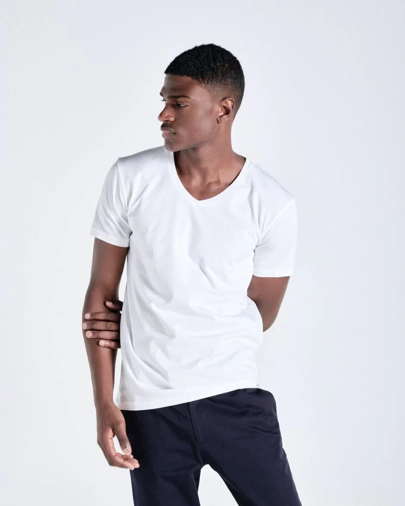 The V-Neck T-Shirt - White - Image 6