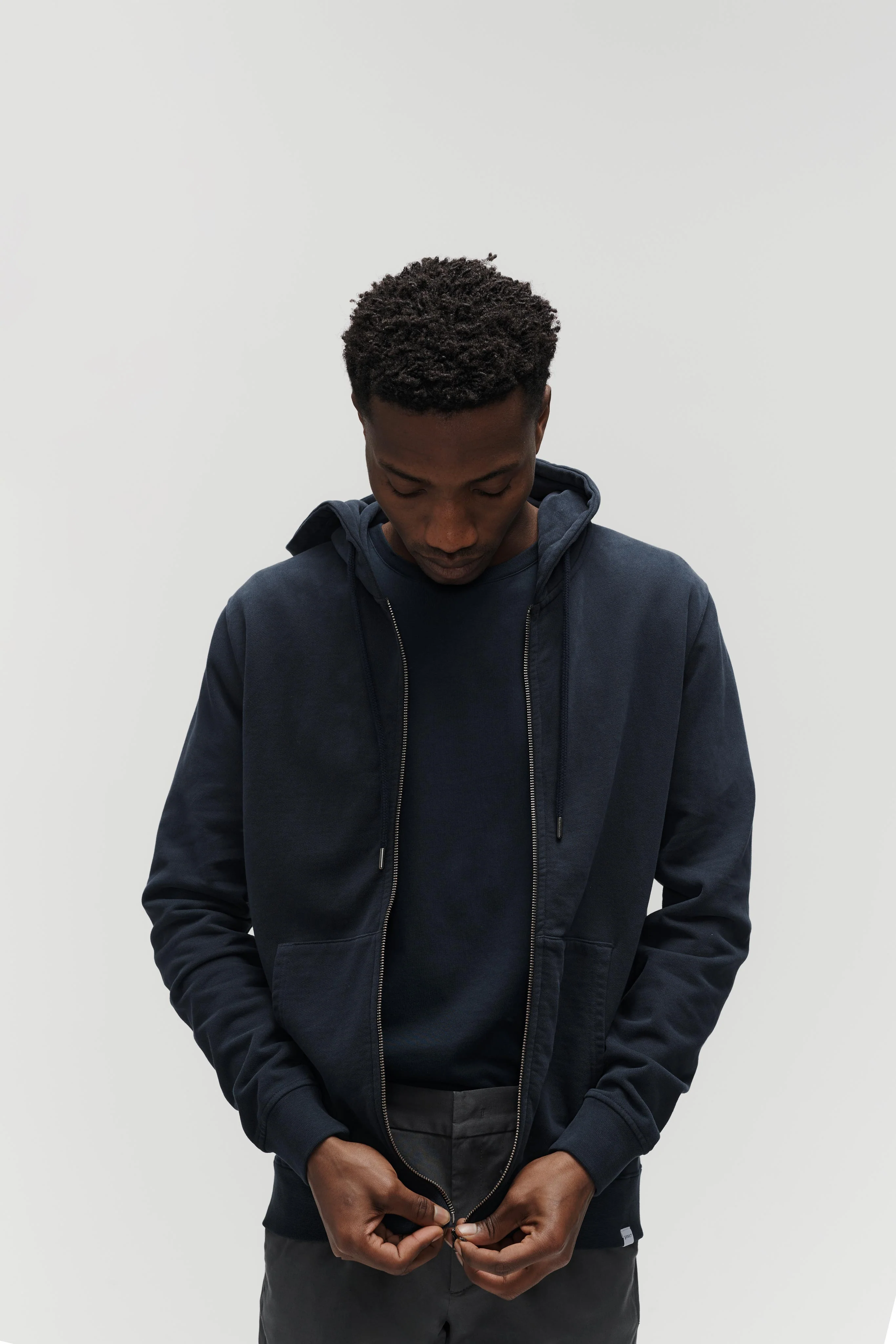 The Zip Hoodie - Navy - Image 5