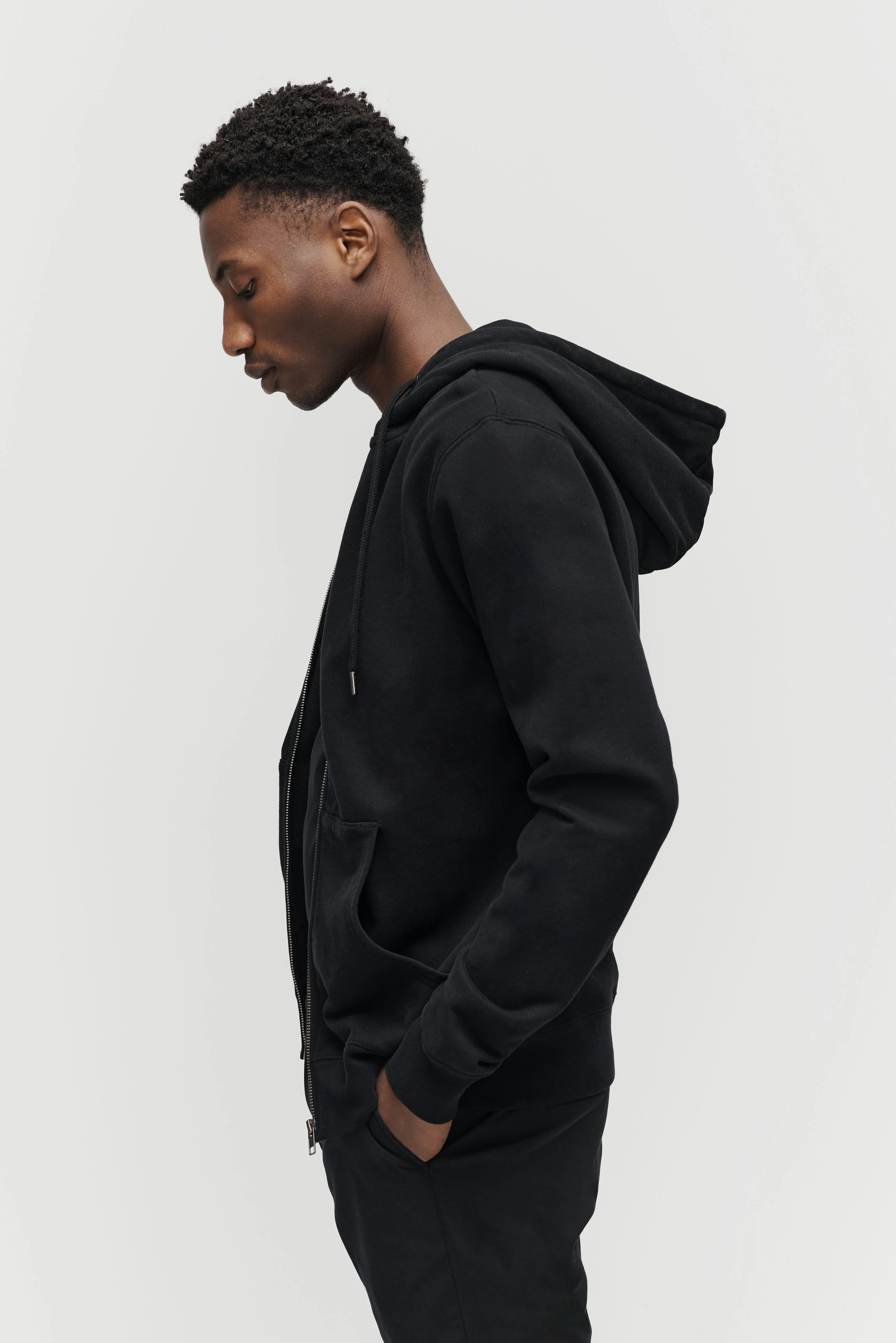The Zip Hoodie - Washed Black - Image 6